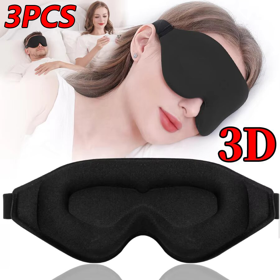 3D Printing Mask - 3'lü 3D Hafızalı Köpük Uyku Göz