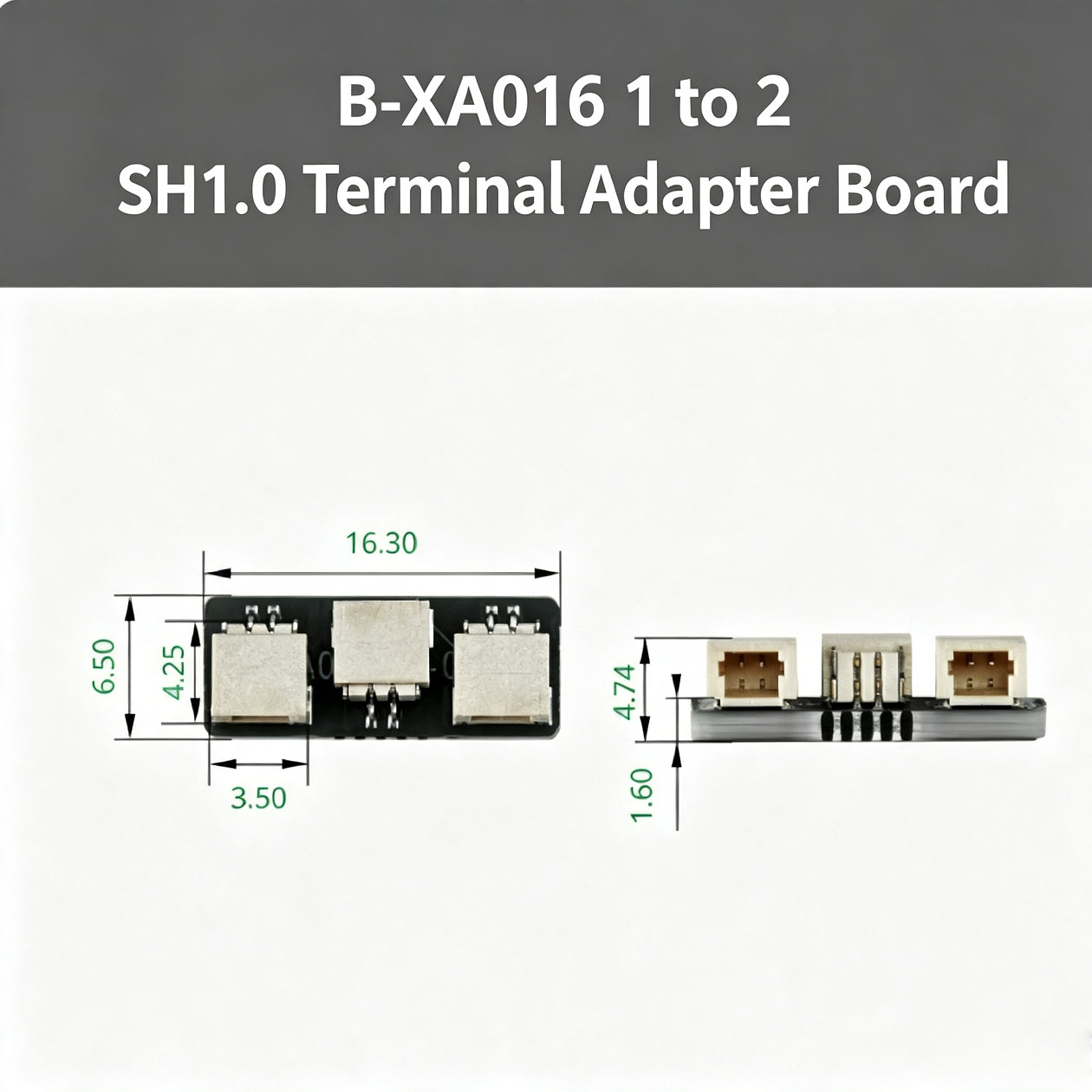 3D Printing Bambu Lab - SH1.0 1'e-2 Terminal Adaptör Kartı XA016