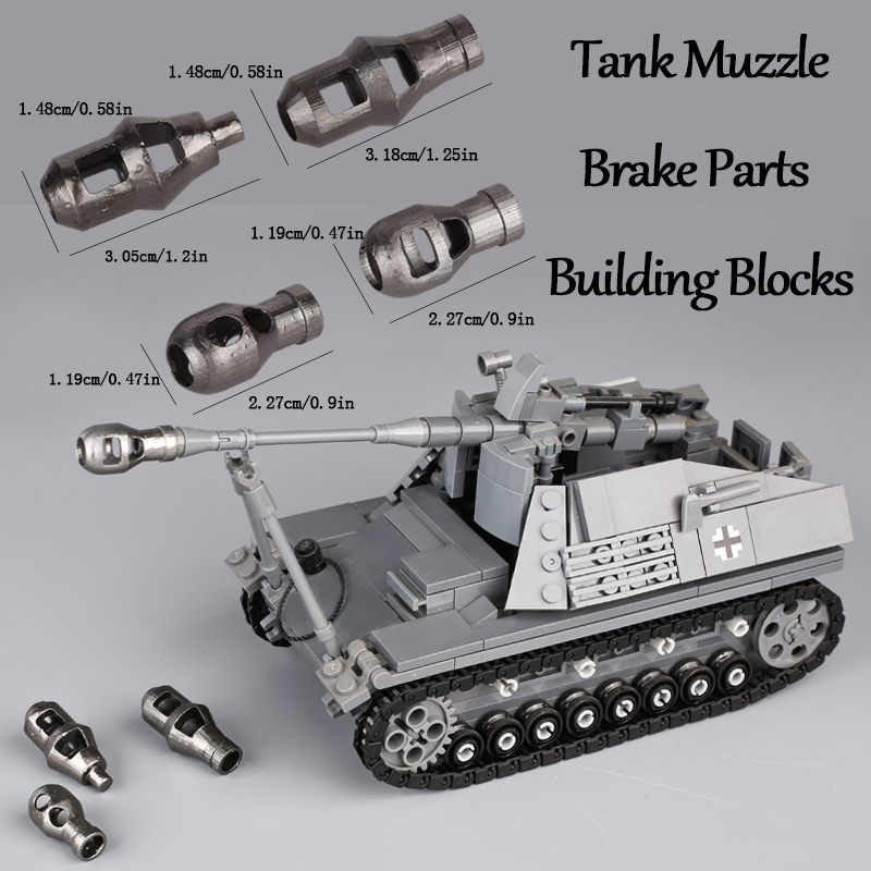 3D Printing Lego Bricks - MOC WW2 askeri Tank topu 3D